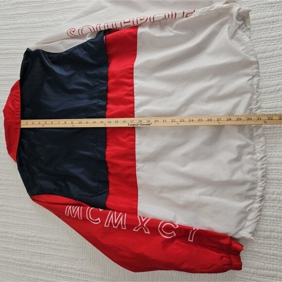 Southpole Windbreaker Pullover Men's XXL Red White Blue Packable Lightweight - Picture 13 of 16